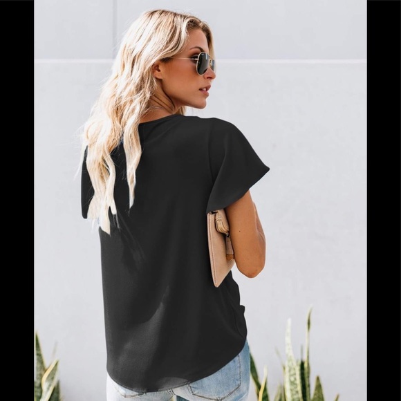 *Drape Wrap Front Blouse - Picture 5 of 6